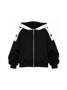 Felpa per bambina Elisabetta Franchi La Mia Bambina nera con inserti in colore bianco EFFE175CFF017 N101 ElISABETTA FRANCHI KIDS 
