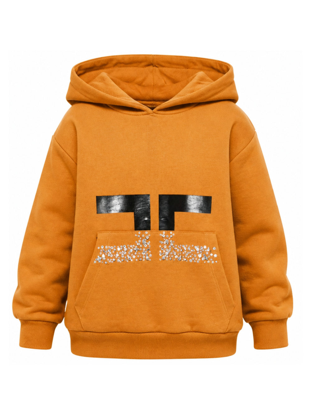 Felpa per bambina Elisabetta Franchi La Mia Bambina marrone con logo sul davanti EFFE177CFF017 7305 ElISABETTA FRANCHI KIDS 