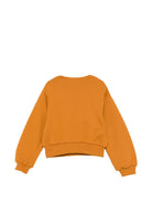 Felpa per bambina Elisabetta Franchi La Mia Bambina Kids arancione con colletto a contrasto EFFE182CFF017 7225 ElISABETTA FRANCHI KIDS 