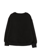 Felpa per bambina Elisabetta Franchi La Mia Bambina Kids nera con logo sul davanti EFFE185CFF017 N000 ElISABETTA FRANCHI KIDS 