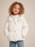 Giubbino per bambina Elisabetta Franchi La Mia Bambina bianco con design imbottito EFGB139CNY042 0067 ElISABETTA FRANCHI KIDS 