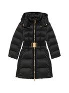 Giubbotto per bambina Elisabetta Franchi La Mia Bambina nero con design imbottito EFGB140CNY042 N000 ElISABETTA FRANCHI KIDS 