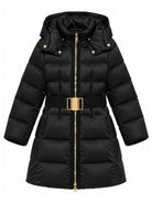 Giubbotto per bambina Elisabetta Franchi La Mia Bambina nero con design imbottito EFGB140CNY042 N000 ElISABETTA FRANCHI KIDS 