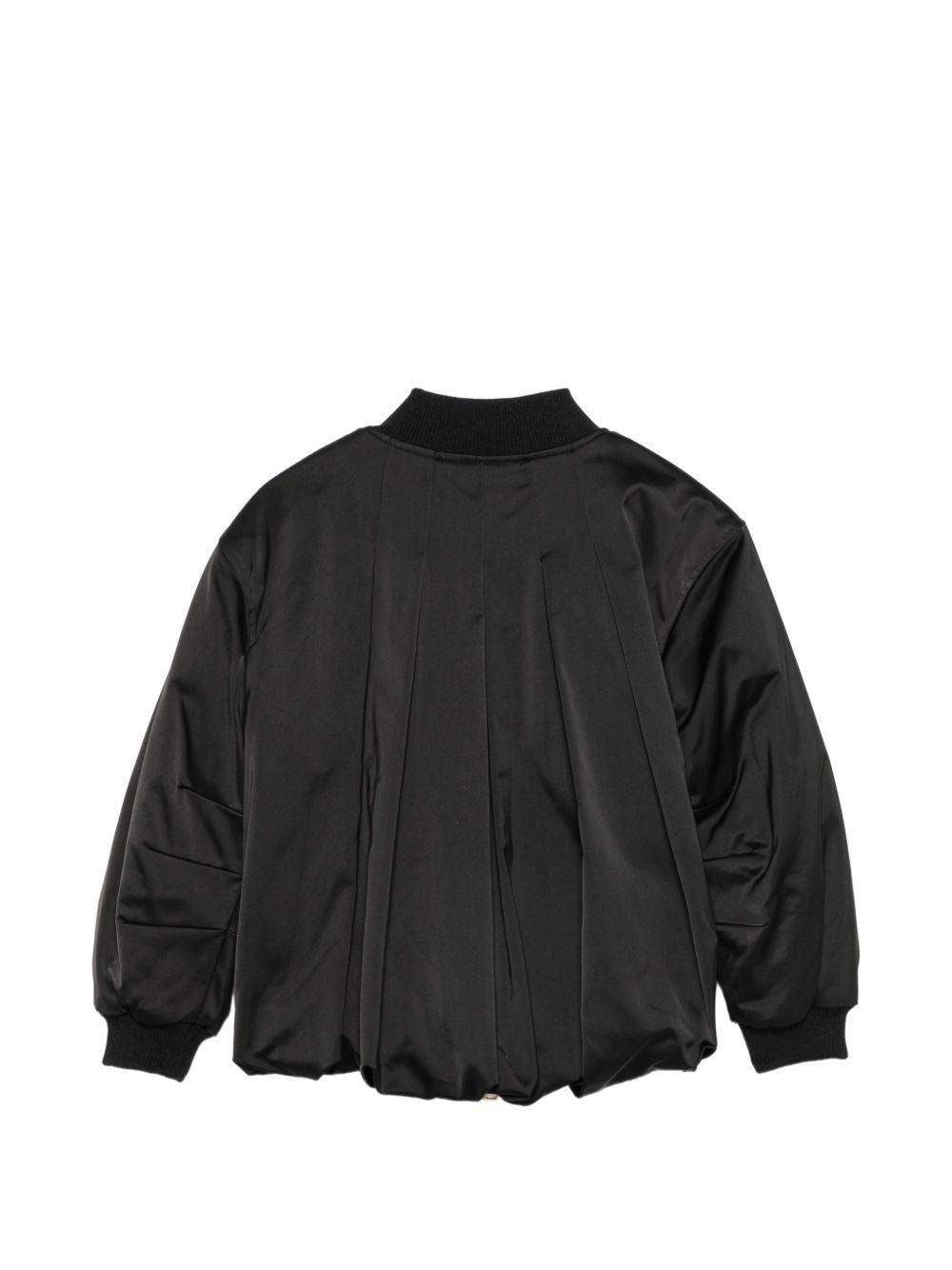Giubbino per bambina Elisabetta Franchi La Mia Bambina nero con applicazione logo sul petto EFGB141CNY044 N000 ElISABETTA FRANCHI KIDS 