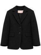Blazer per bambina Elisabetta Franchi La Mia Bambina nero con due tasche frontali con patta EFGC0840GA022 N000 ElISABETTA FRANCHI KIDS 