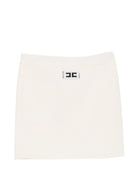 Gonna per bambina Elisabetta Franchi La Mia Bambina bianca lavorata a maglia EFGO222CFL159 0077 ElISABETTA FRANCHI KIDS 