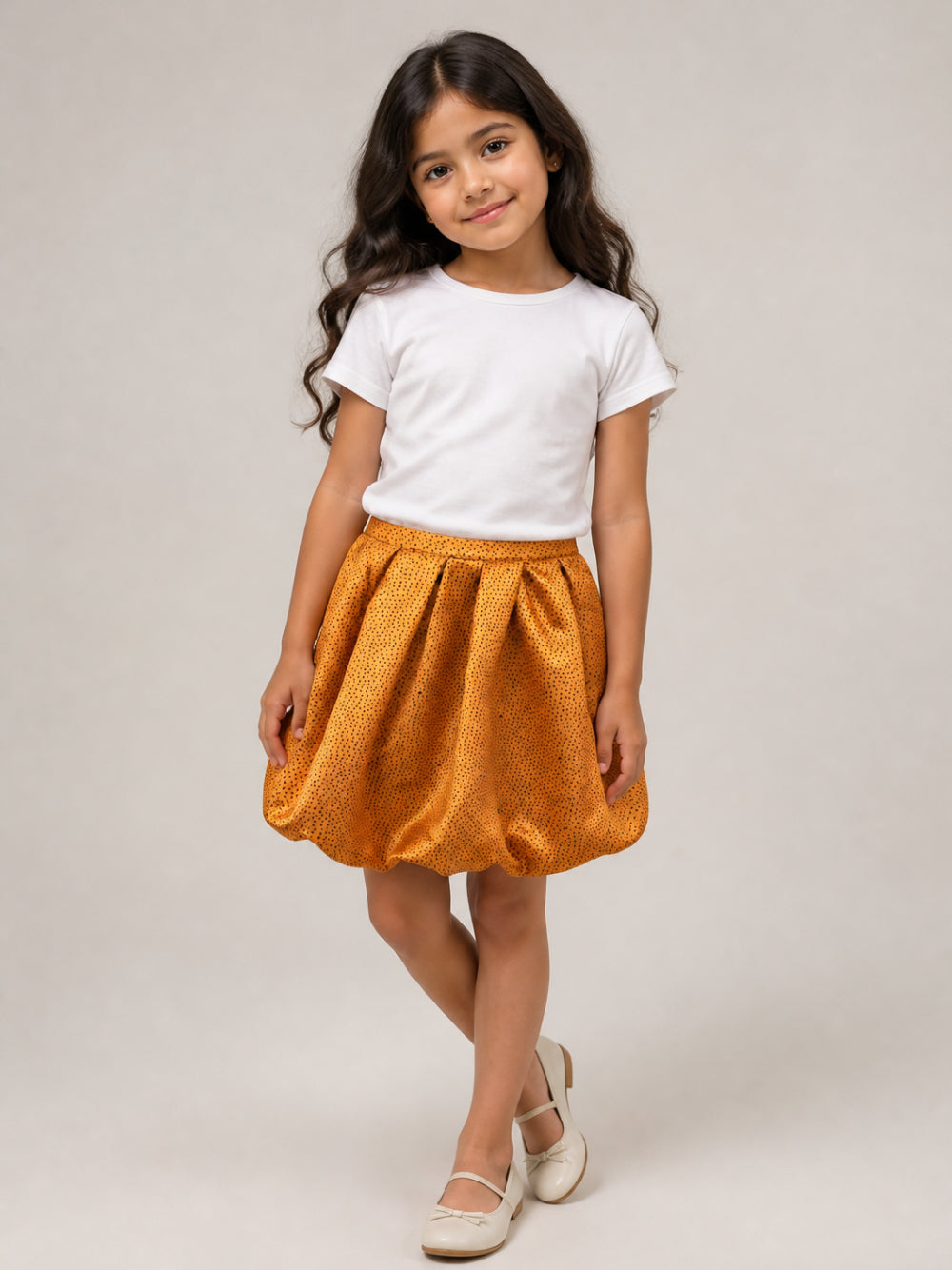 Gonna per bambina Elisabetta Franchi La Mia Bambina giallo con motivo a pois EFGO2280TV153 D576 ElISABETTA FRANCHI KIDS 