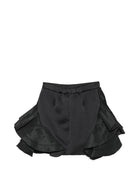 Gonna per bambina Elisabetta Franchi La Mia Bambina nera con design increspato EFGO2360NY230 N000 ElISABETTA FRANCHI KIDS 