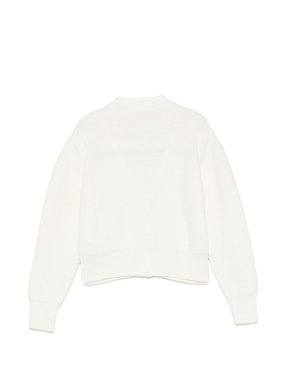 Cardigan per bambina Elisabetta Franchi La Mia Bambina bianco con scollo a V EFMA203CFL159 0077 ElISABETTA FRANCHI KIDS 