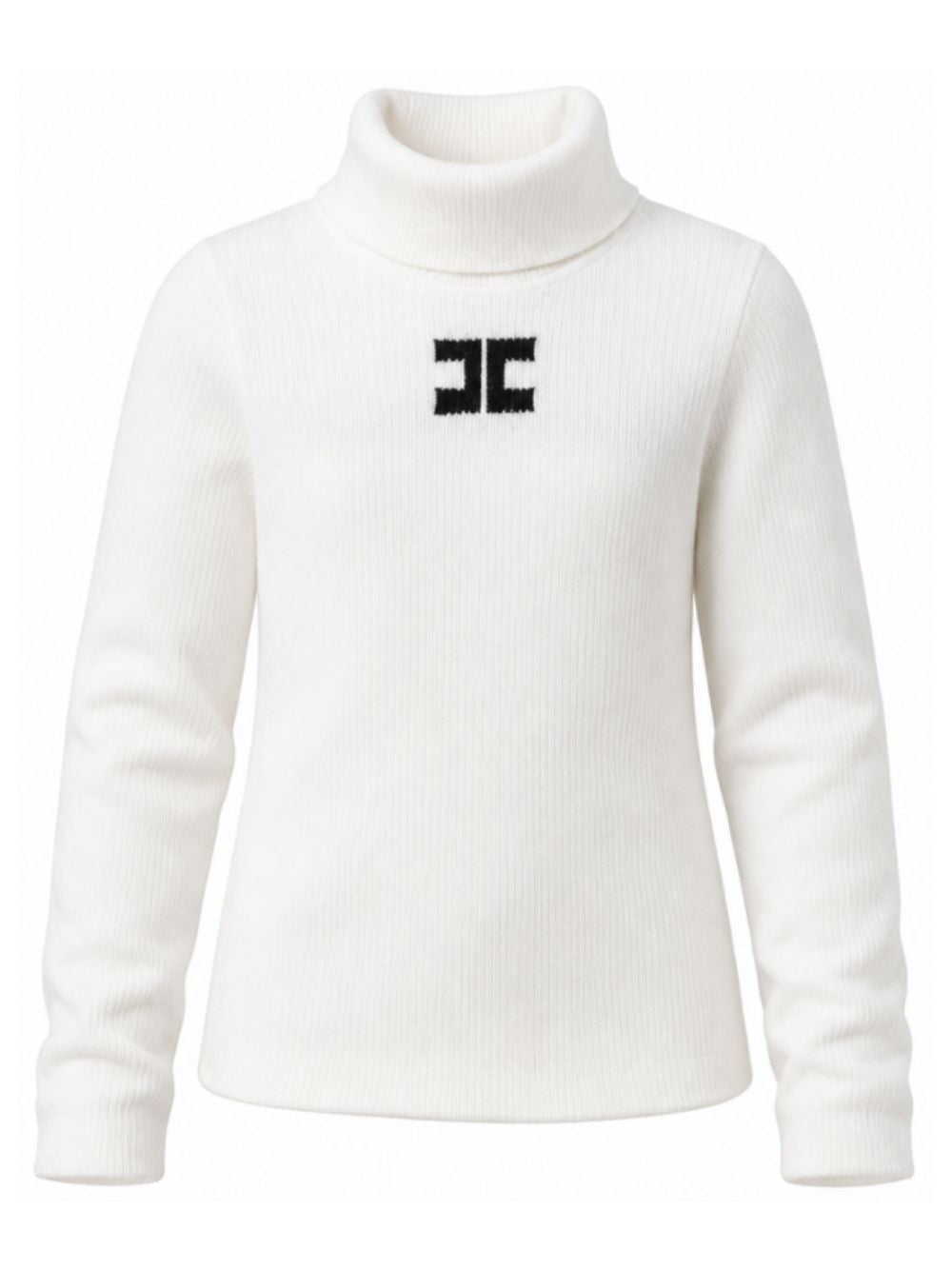 Maglione per bambina Elisabetta Franchi La Mia Bambina bianco con logo ricamato sul davanti EFMA210CFL012 0077 ElISABETTA FRANCHI KIDS 