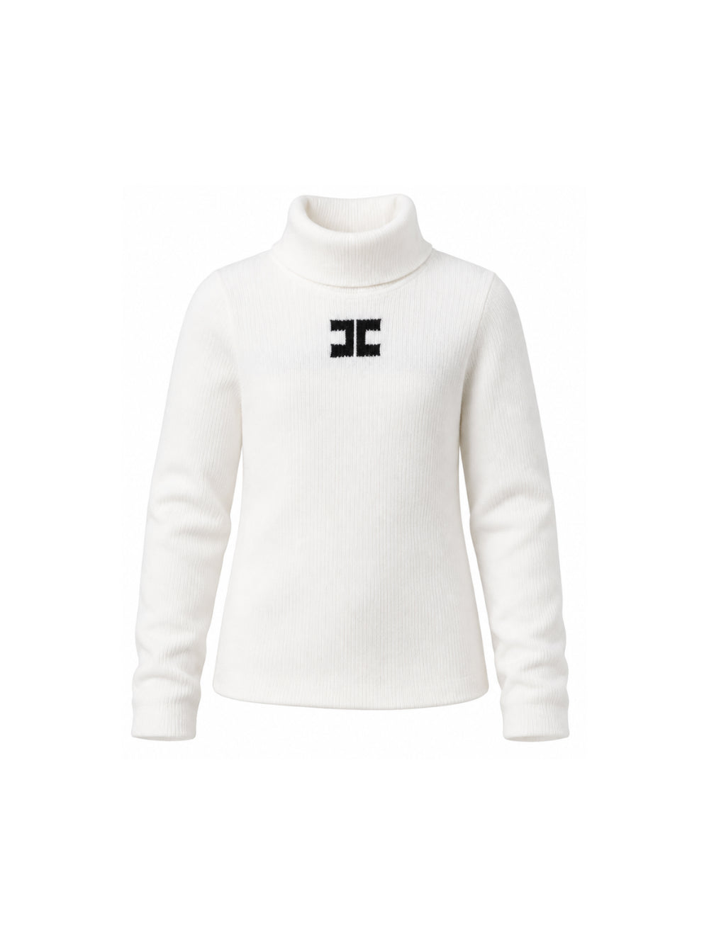 Maglione per bambina Elisabetta Franchi La Mia Bambina bianco con logo ricamato sul davanti EFMA210CFL012 0077 ElISABETTA FRANCHI KIDS 