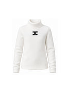 Maglione per bambina Elisabetta Franchi La Mia Bambina bianco con logo ricamato sul davanti EFMA210CFL012 0077 ElISABETTA FRANCHI KIDS 
