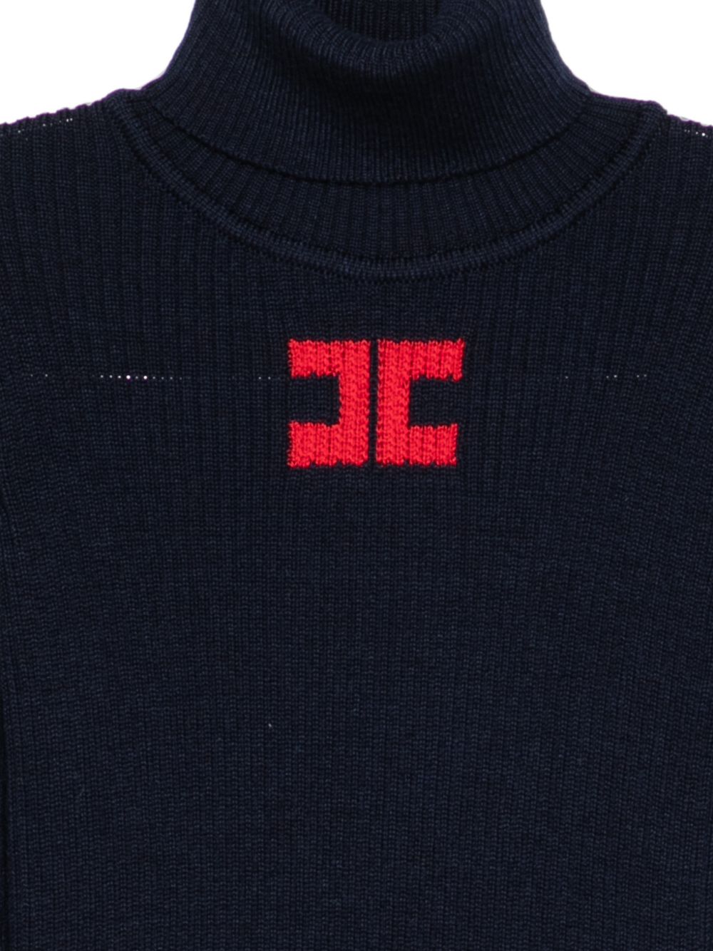 Maglione per bambina Elisabetta Franchi La Mia Bambina blu con logo sul davanti a contrasto EFMA210CFL012 4162 ElISABETTA FRANCHI KIDS 