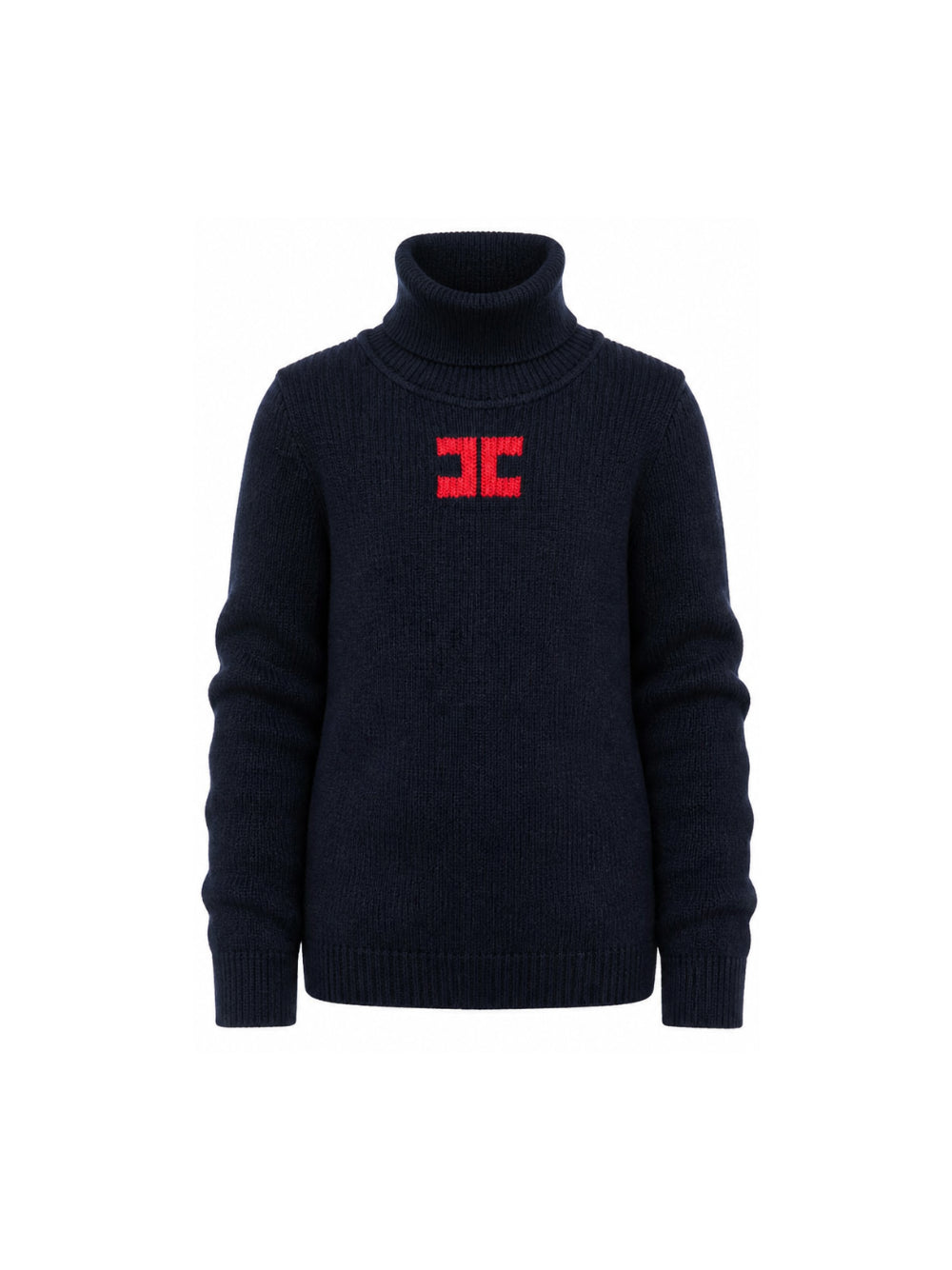 Maglione per bambina Elisabetta Franchi La Mia Bambina blu con logo sul davanti a contrasto EFMA210CFL012 4162 ElISABETTA FRANCHI KIDS 