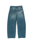Jeans per bambina Elisabetta Franchi La Mia Bambina in denim con cuciture a contrasto EFPA323CDF011 4350 ElISABETTA FRANCHI KIDS 