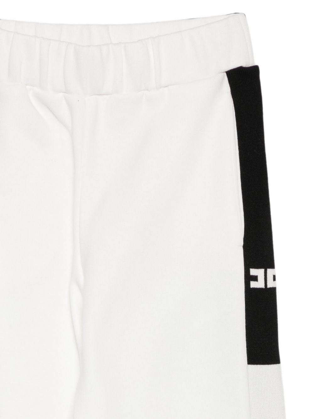 Pantaloni sportivi per bambina Elisabetta Franchi La Mia Bambina bianchi con logo sul davanti EFPA327CFF017 0077 ElISABETTA FRANCHI KIDS 