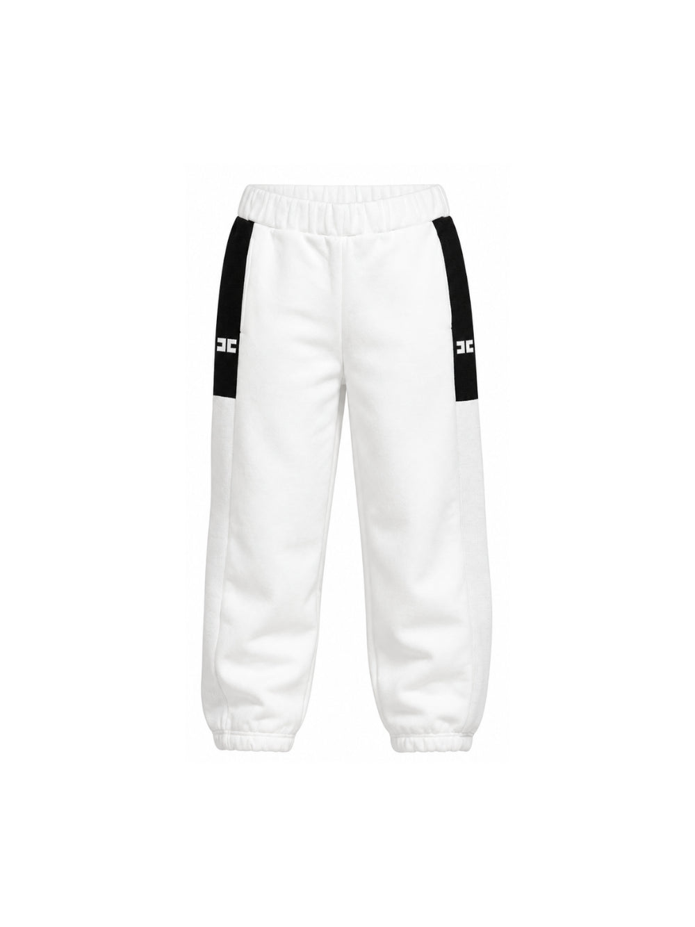 Pantaloni sportivi per bambina Elisabetta Franchi La Mia Bambina bianchi con logo sul davanti EFPA327CFF017 0077 ElISABETTA FRANCHI KIDS 