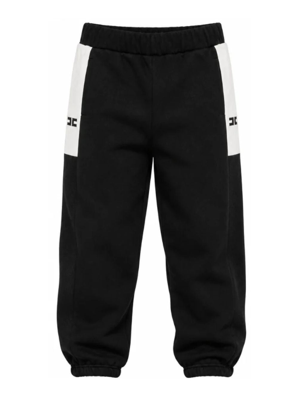 Pantaloni sportivi per bambina Elisabetta Franchi La Mia Bambina neri con logo sul davanti EFPA327CFF017 N101 ElISABETTA FRANCHI KIDS 