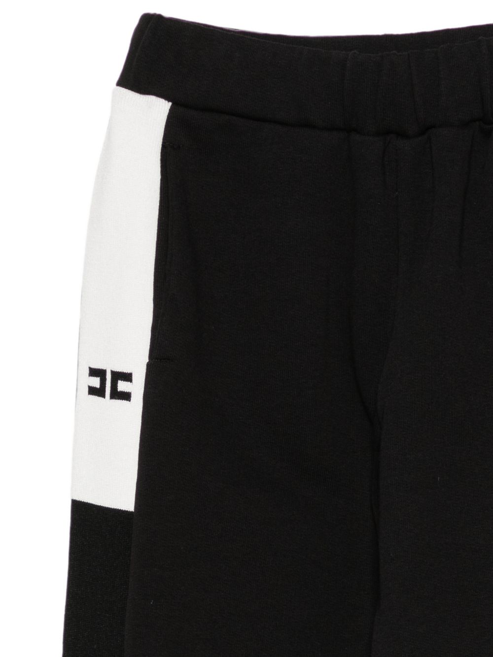 Pantaloni sportivi per bambina Elisabetta Franchi La Mia Bambina neri con logo sul davanti EFPA327CFF017 N101 ElISABETTA FRANCHI KIDS 