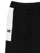 Pantaloni sportivi per bambina Elisabetta Franchi La Mia Bambina neri con logo sul davanti EFPA327CFF017 N101 ElISABETTA FRANCHI KIDS 