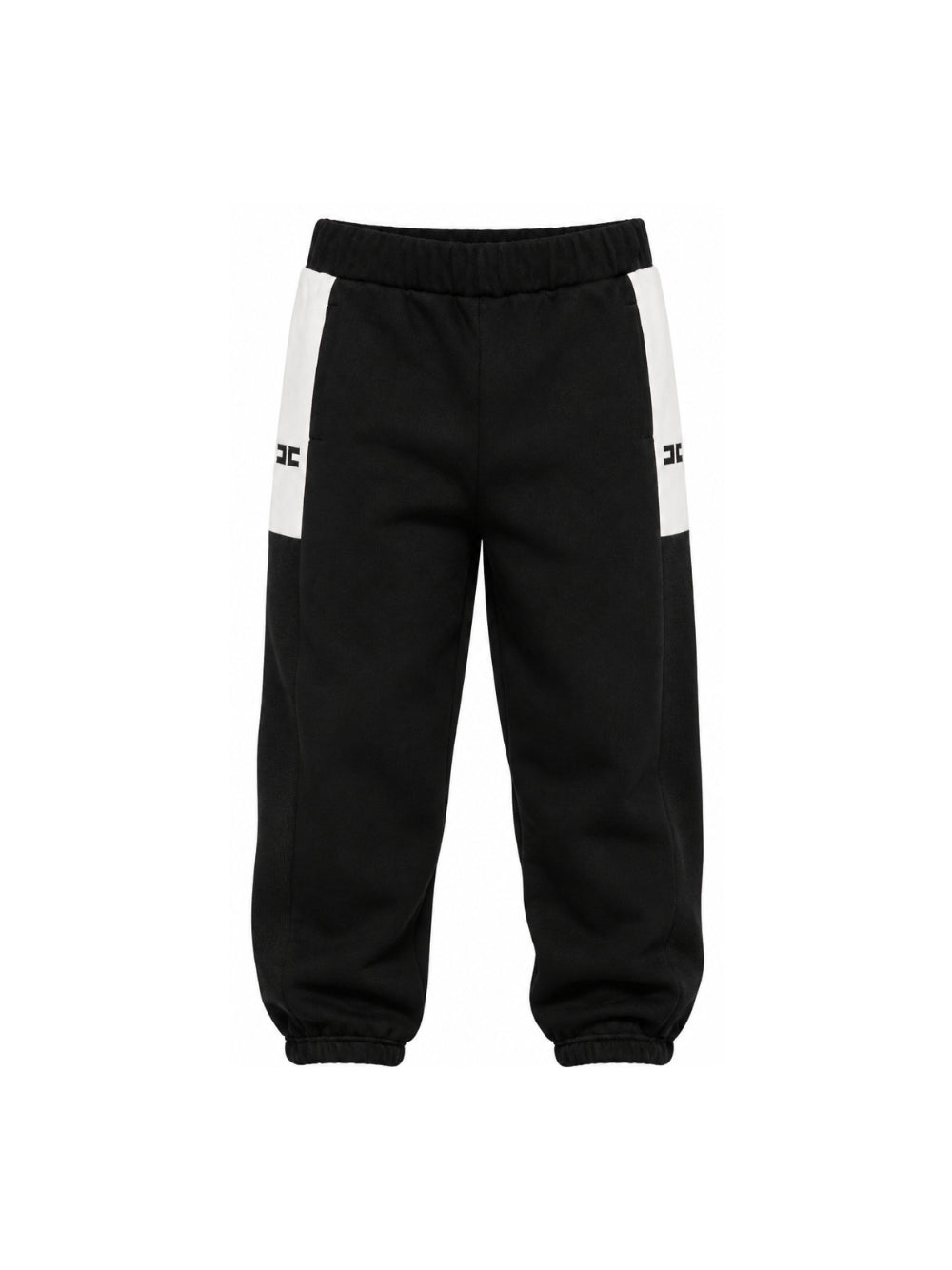 Pantaloni sportivi per bambina Elisabetta Franchi La Mia Bambina neri con logo sul davanti EFPA327CFF017 N101 ElISABETTA FRANCHI KIDS 