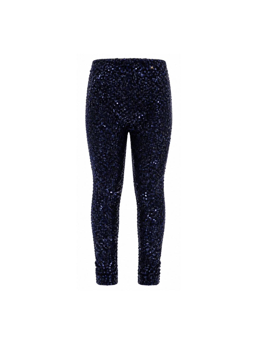 Leggins per bambina Elisabetta Franchi La Mia Bambina blu con paillettes all-over EFPA3360TV093 4035 ElISABETTA FRANCHI KIDS 