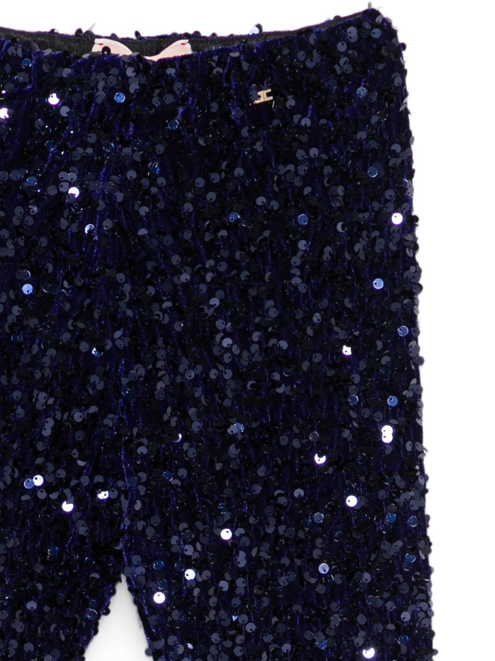Leggins per bambina Elisabetta Franchi La Mia Bambina blu con paillettes all-over EFPA3360TV093 4035 ElISABETTA FRANCHI KIDS 