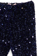 Leggins per bambina Elisabetta Franchi La Mia Bambina blu con paillettes all-over EFPA3360TV093 4035 ElISABETTA FRANCHI KIDS 