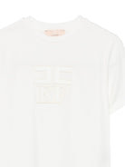 T-shirt per bambina Elisabetta Franchi La Mia Bambina bianca con logo sul davanti EFTS266CJE018 0004 ElISABETTA FRANCHI KIDS 