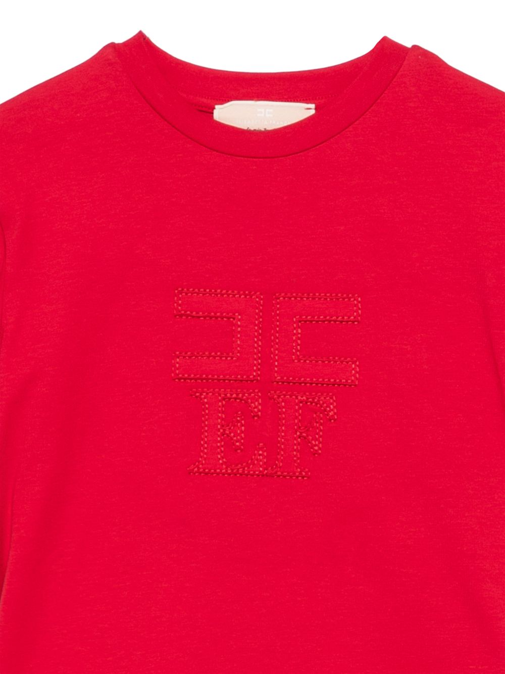 T-shirt per bambina Elisabetta Franchi La Mia Bambina rossa con logo sul davanti EFTS266CJE018 3028 ElISABETTA FRANCHI KIDS 