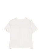 T-shirt per bambina Elisabetta Franchi La Mia Bambina bianca con logo sul davanti EFTS267CJE018 0045 ElISABETTA FRANCHI KIDS 