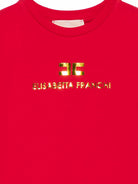 T-shirt per bambina Elisabetta Franchi La Mia Bambina rossa con logo sul davanti EFTS267CJE018 3328 ElISABETTA FRANCHI KIDS 