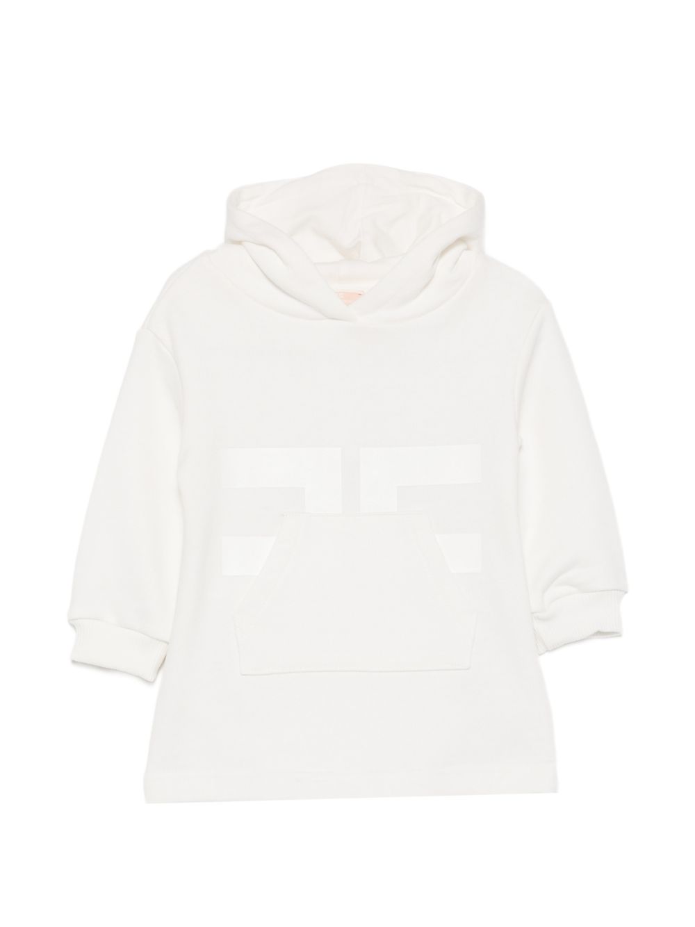 Abito per neonata Elisabettta Franchi La Mia bambina bianco con stampa logo EGAB243CFF017 0067 ElISABETTA FRANCHI KIDS 