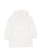 Abito per neonata Elisabettta Franchi La Mia bambina bianco con stampa logo EGAB243CFF017 0067 ElISABETTA FRANCHI KIDS 
