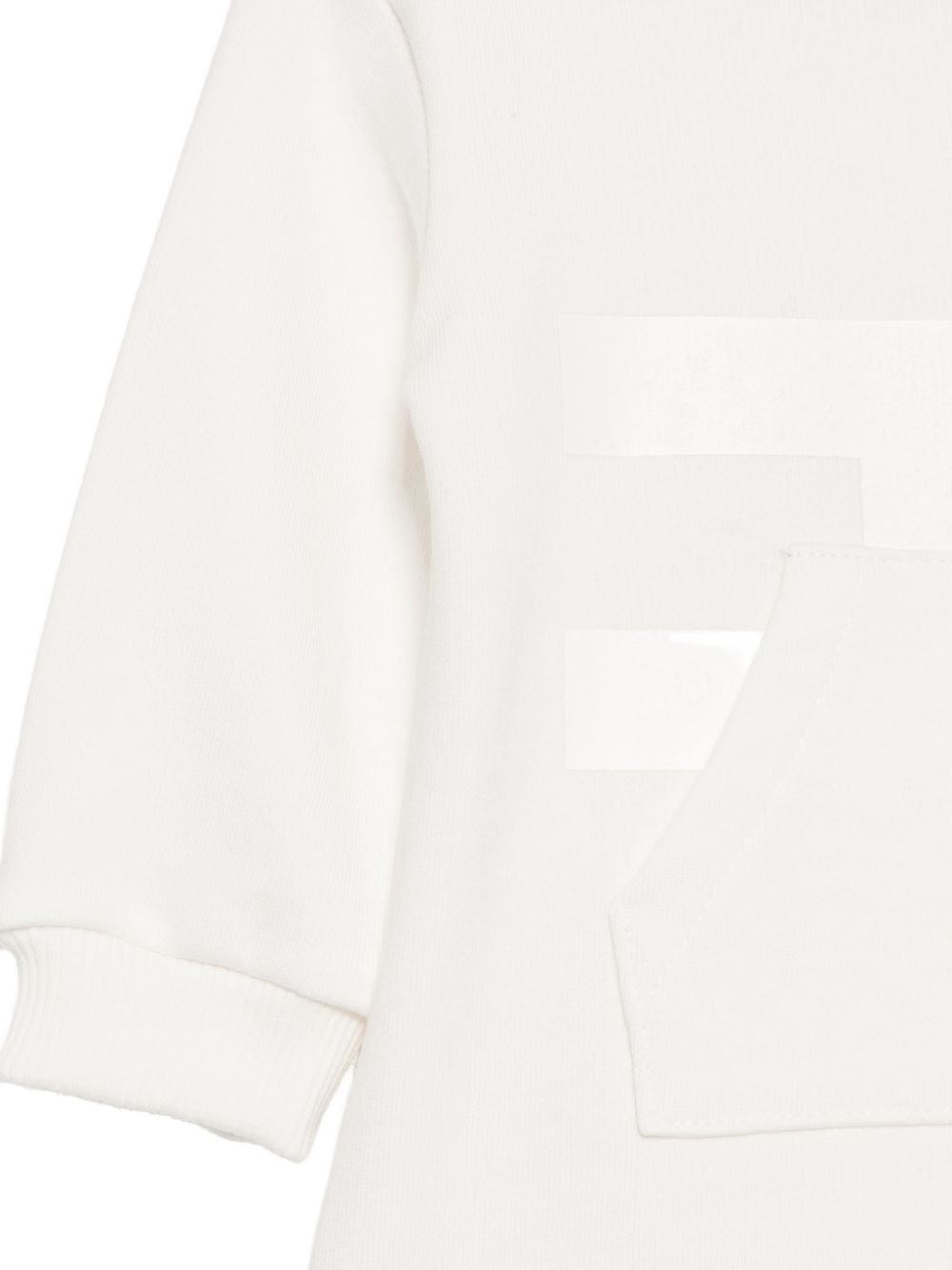 Abito per neonata Elisabettta Franchi La Mia bambina bianco con stampa logo EGAB243CFF017 0067 ElISABETTA FRANCHI KIDS 