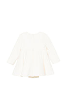 Abito per neonata Elisabetta Franchi La Mia Bambina bianco crema impreziosito da cristalli EGAB2440GA022 0075 ElISABETTA FRANCHI KIDS 