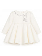Abito per neonata Elisabetta Franchi La Mia Bambina bianco crema impreziosito da cristalli EGAB2440GA022 0075 ElISABETTA FRANCHI KIDS 