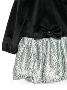 Abito per neonata Elisabetta Franchi La Mia Bambina nero con dettaglio a fiocco EGAB2520VE018 D579 ElISABETTA FRANCHI KIDS 