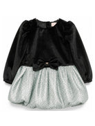 Abito per neonata Elisabetta Franchi La Mia Bambina nero con dettaglio a fiocco EGAB2520VE018 D579 ElISABETTA FRANCHI KIDS 