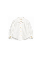 Camicia per neonata Elisabetta Franchi La Mia Bambina bianca con colletto classico EGCA0580CA235 0115 ElISABETTA FRANCHI KIDS 