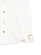 Camicia per neonata Elisabetta Franchi La Mia Bambina bianca con colletto classico EGCA0580CA235 0115 ElISABETTA FRANCHI KIDS 