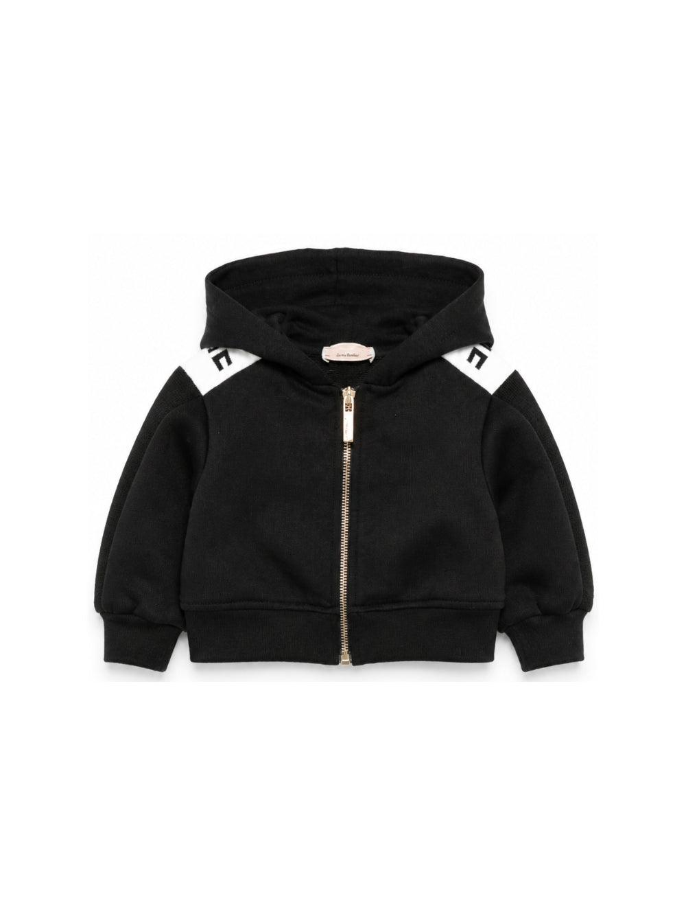 Felpa per neonata Elisabetta Franchi La Mia Bambina nera con chiusura con zip sul davanti EGFE064CFF017 N101 ElISABETTA FRANCHI KIDS 