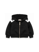 Felpa per neonata Elisabetta Franchi La Mia Bambina nera con chiusura con zip sul davanti EGFE064CFF017 N101 ElISABETTA FRANCHI KIDS 