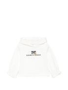 Felpa per neonata Elisabetta Franchi La Mia Bambina bianca con logo sul davanti EGFE065CFF017 0126 ElISABETTA FRANCHI KIDS 