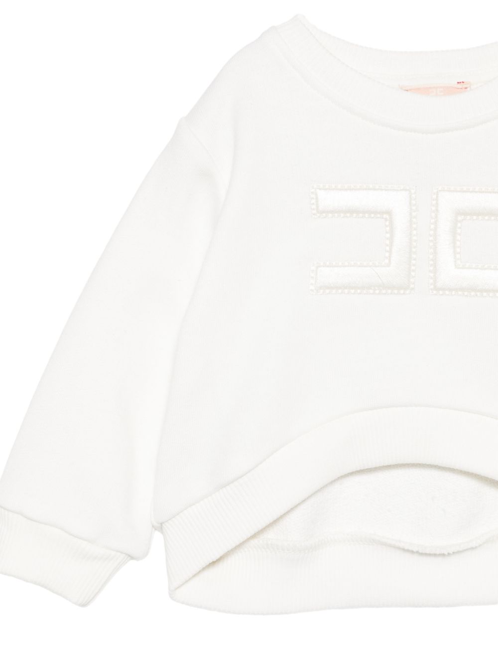 Felpa per neonata Elisabetta Franchi La Mia Bambina bianca con logo EGFE067CFF017 0067 ElISABETTA FRANCHI KIDS 