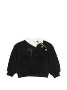 Felpa per neonata Elisabetta Franchi La Mia Bambina nera con strass EGFE0680FF002 DN00 ElISABETTA FRANCHI KIDS 