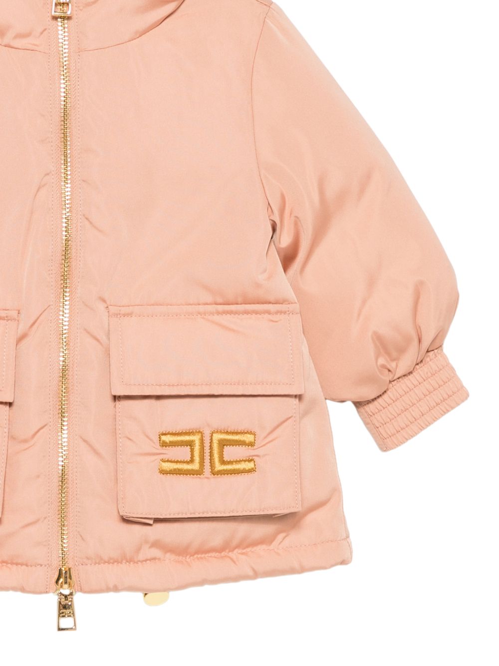 Giubbino per bambina Elisabetta Franchi la Mia Bambina Kids rosa con logo ricamato sul davanti EGGB041CNY044 C076 ElISABETTA FRANCHI KIDS 