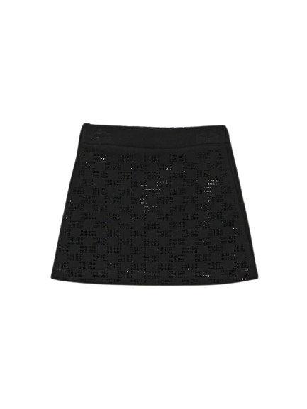Gonna per neonata Elisabetta Franchi La Mia Bambina nera con logo all-over EGGO0650FF002 N175 ElISABETTA FRANCHI KIDS 