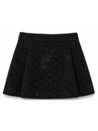 Gonna per neonata Elisabetta Franchi La Mia Bambina nera con logo all-over EGGO0650FF002 N175 ElISABETTA FRANCHI KIDS 