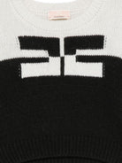 Maglione per neonata Elisabetta Franchi La Mia Bambina bianco e nero con design color-block EGMA053CFL098 0759 ElISABETTA FRANCHI KIDS 